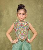 Mint Green Embroidered Palazzo Set