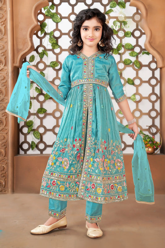Aqua Blue -Noorani Aqua Kurti Set