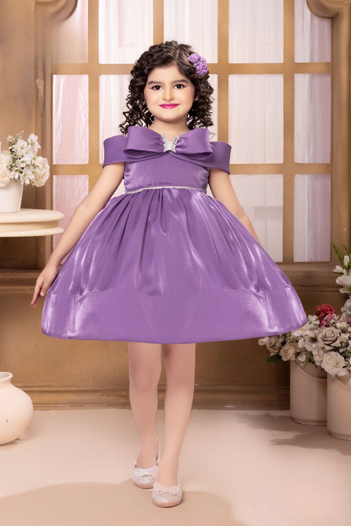 Lavender Luxe - Premium Bow Princess Short Frock