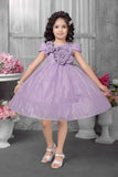 Lavender Bloom - Glitter Rosette Princess Short Frock