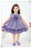 Icy Lavender - Luxe Petal Ruffle Short Frock