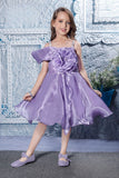 Lilac (Jambli) One-Shoulder Bloom Short Frock