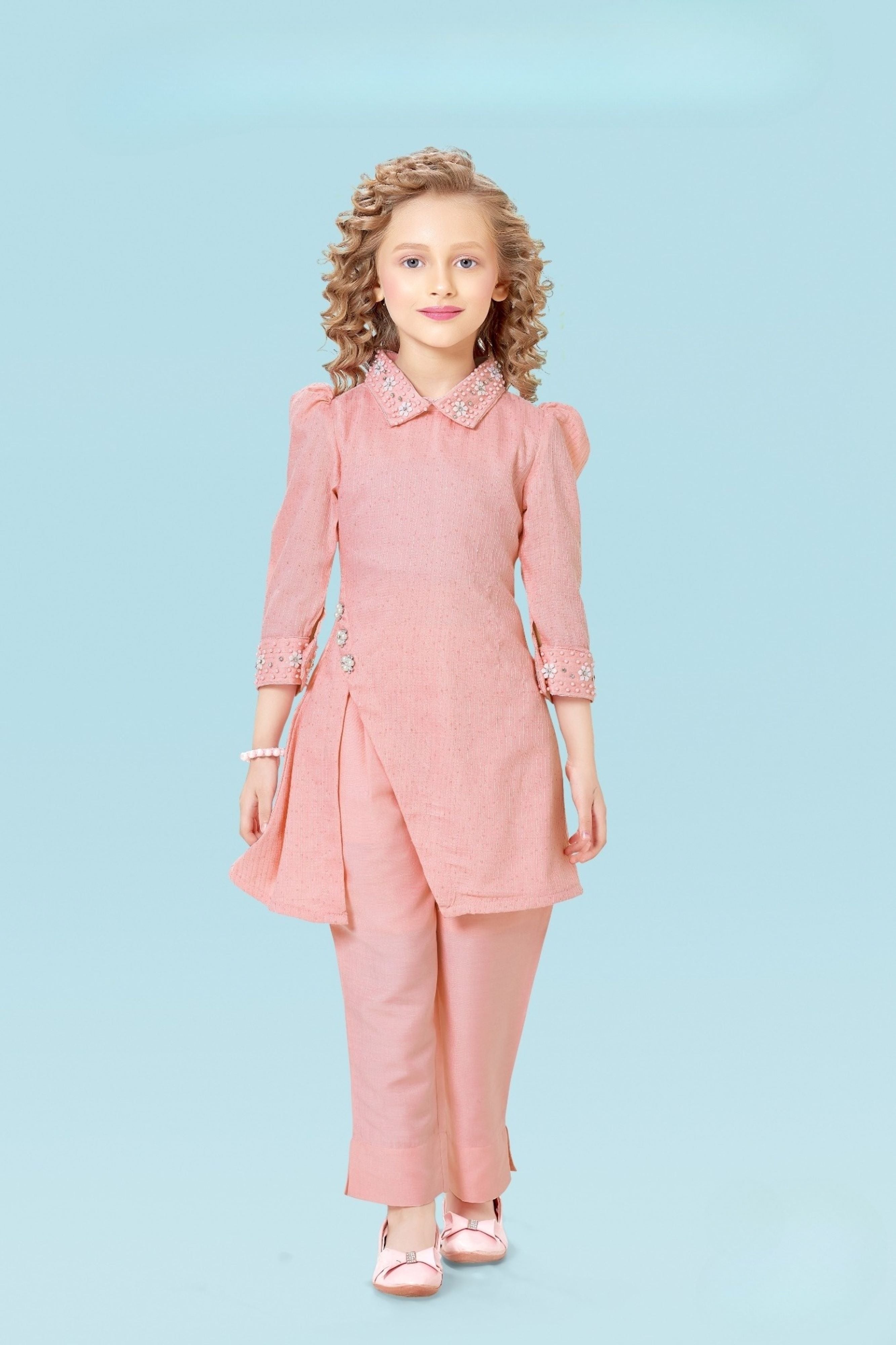 Peach-Asymmetric Indo-Western Set