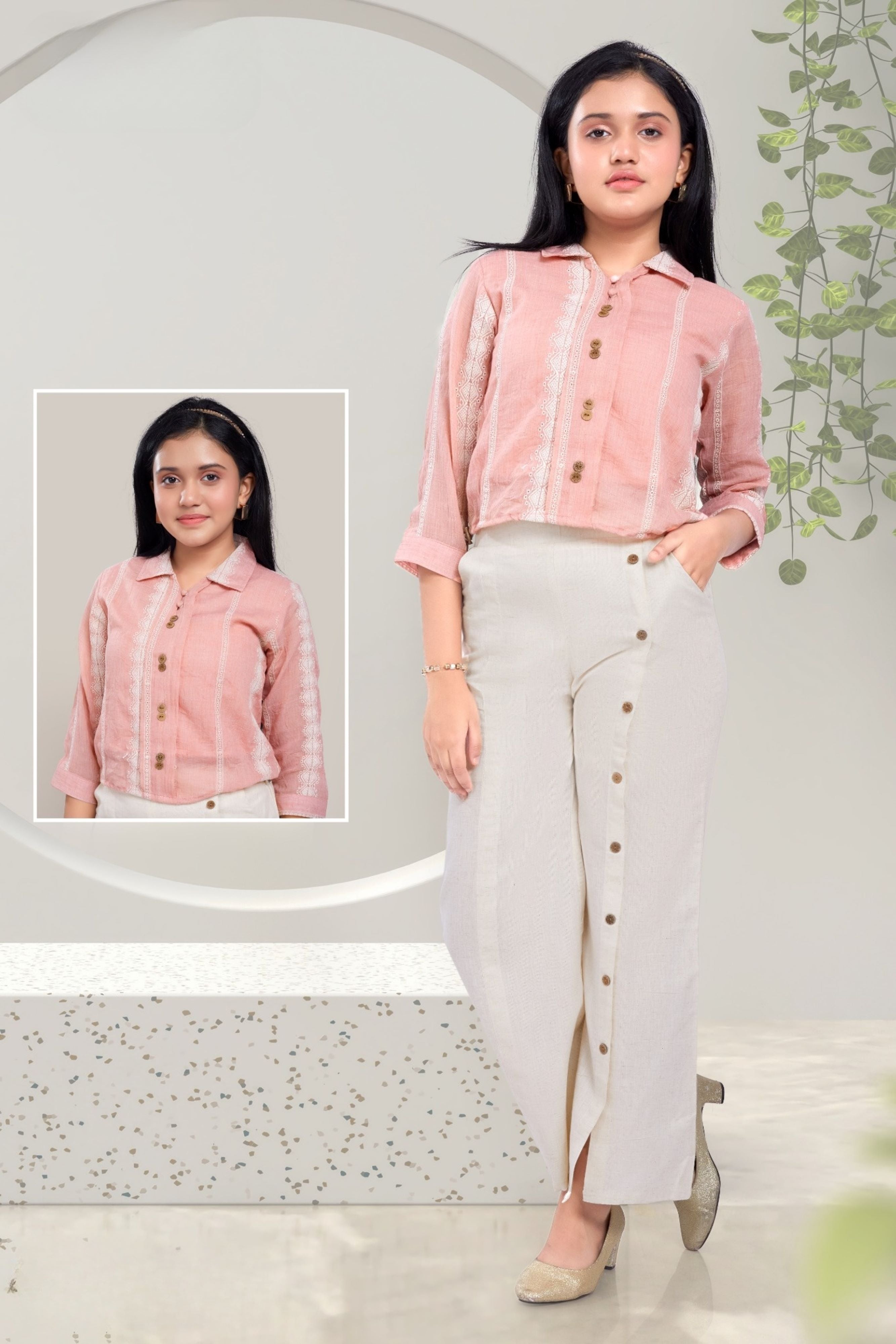 Peach & Ivory -Sorrel Cotton Set