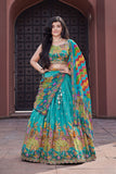 Peacock Teal - Noor Mahal Lehenga Set
