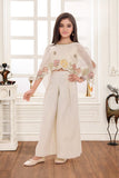Cream Beige Premium Indo-Western Palazzo Set | Kids Ethnic Outfit for Girls
