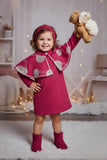 Sapphire Rani Designer Cape Dress | Kids Ethnic Dress for Girls