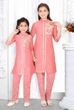 Peach Blossom Embroidered Salwar Suit | Kids Ethnic Outfit for Girls