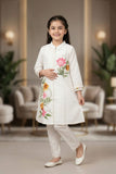 Ivory Cream Garden Floral Kurta Set | Kids Ethnic Outfit for Girls