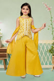Sunshine Yellow Royale Embroidered Palazzo Set | Kids Ethnic Outfit for Girls