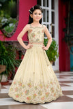 Cream Blossom Royale Lehenga Set | Kids Ethnic Wear for Girls