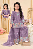 Lavender Blossom Festive Sharara Set | Kids Ethnic Outfit for Girls