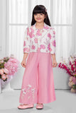 Blush Pink Blossom Palazzo Co-ord Set | Casual Wear Kids Outfit for Girls