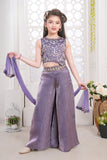Lavender Royale Festive Palazzo Set | Kids Ethnic Outfit for Girls