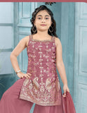 Gajari Embroidered Kurti Palazzo Set | Kids Ethnic Outfit for Girls