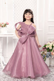 Pink -Royal Bloom Bow Long Gown