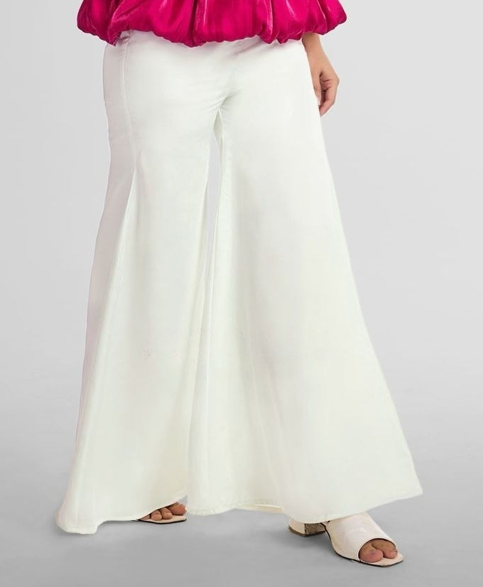 Rani Pearl Satin Top with Embellished Straps Palazzo Set