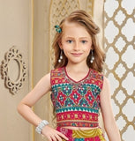 Multicolor Bandhani Print Lehenga Choli with Mirror Work Blouse