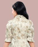 Hazel Brown - Soft Golden Beige Floral One Piece