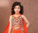 Fiesta Flame Embroidered Palazzo Set | Kids Ethnic Outfit for Girls
