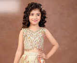 Ivory Cream Blossom Designer Lehenga Set | Kids Ethnic Wear for Girls