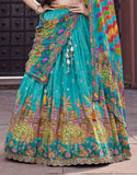 Peacock Teal - Noor Mahal Lehenga Set