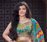 Peacock Teal - Noor Mahal Lehenga Set