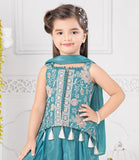 Teal Blue Embroidered Tassel Work Palazzo Sets