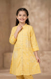 Golden Yellow Ray Printed Salwar Suit | Kids Ethnic Outfit for Girls