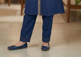 Indigo Blue Heritage Embroidered Salwar Suit | Kids Ethnic Outfit for Girls