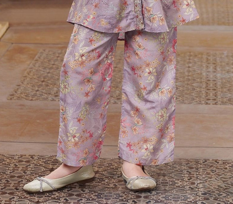Lavender Floral Printed Co-ord Set