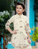 Cream Heritage Muse Co-ord Set | Casual Wear Kids Outfit for Girls