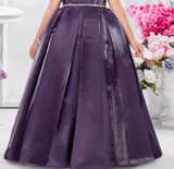 Lavender with Soft Blush Net -Luxe Off-Shoulder Gown