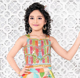 Multicolor Floral Fusion Lehenga Set