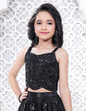 Midnight Black Sequin Embroidered Lehenga Set