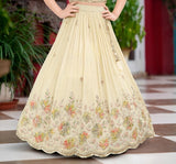 Cream Blossom Royale Lehenga Set | Kids Ethnic Wear for Girls