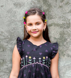 Black-Meadow Charm Flutter Short Casual Frock