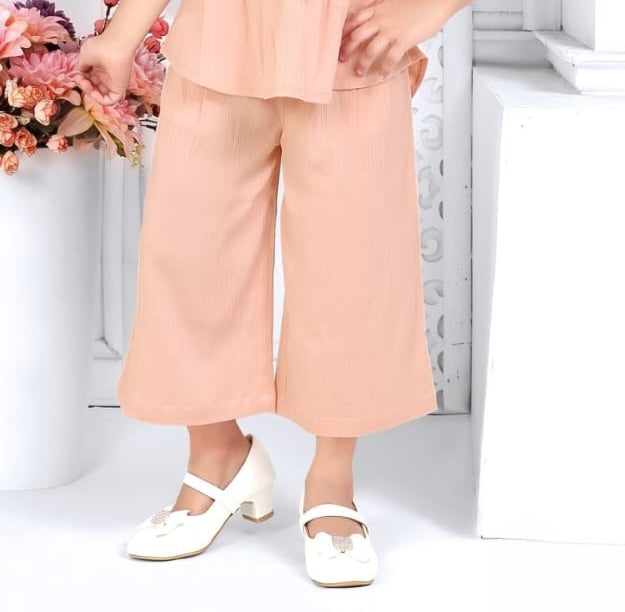 Peach Grace Palazzo Set | Party Wear Kids Outfit for Girls