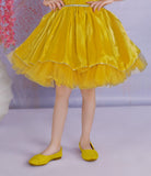 Golden - One Shoulder Princess Short Frock