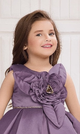 Lilac Purple-Lavender Luxe Party Short Frock