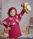 Sapphire Rani Designer Cape Dress | Kids Ethnic Dress for Girls