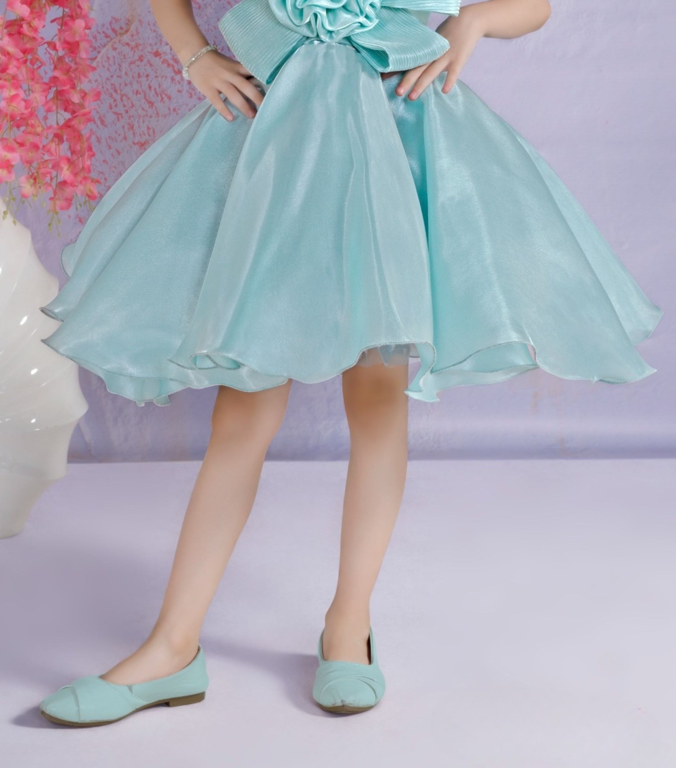 Mint Green - Bow Party short frock