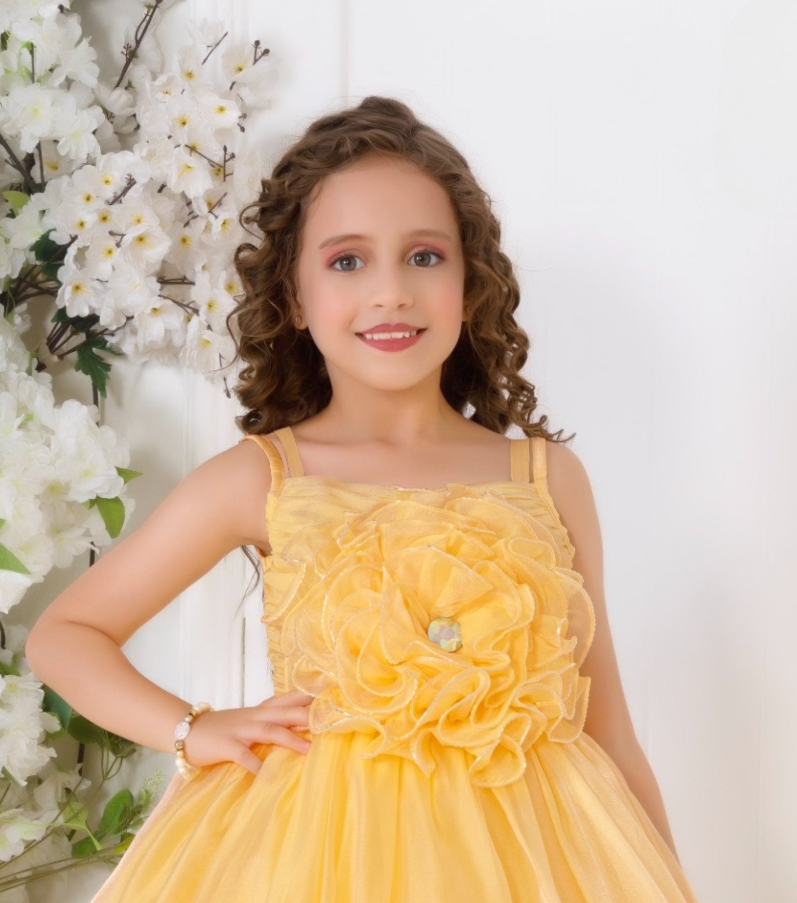Gold High-Low Layered Princess Dress