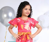 Rani Coral Blossom Printed Co-ord Set | Casual Wear Kids Outfit for Girls
