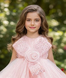 Blush Pink Couture High-Low Princess Short Frock