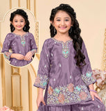 Lavender Blossom Festive Sharara Set | Kids Ethnic Outfit for Girls
