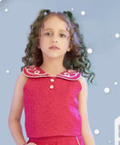 Rani Pink-White Embroidery Ribbon Co-ord Set