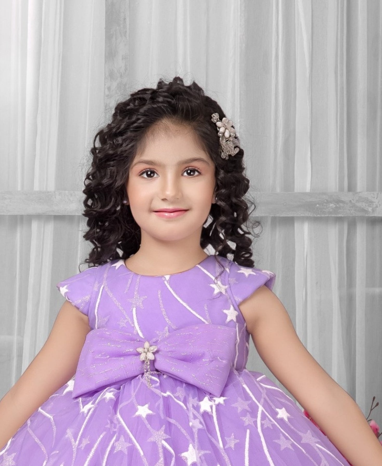 Lavender Glow Star Embellished Gown