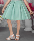 Mint Green -Off Shoulder Party Short Frock
