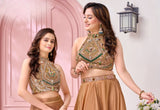 Copper Gold Embellished Lehenga Choli Set |  Ethnic Wear For Girls